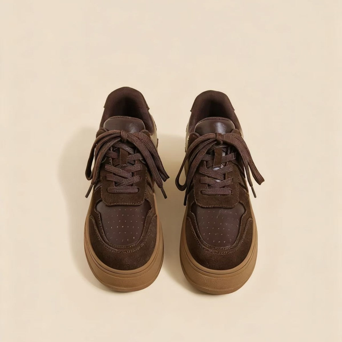 Women's Platform White Height Increasing Niche Retro Low Top Women's Sports Shoes