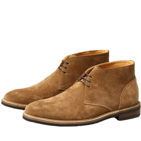 Men's Dr. Martens British Style Genuine Desert Soft Short Fashionable Frosted Men's Casual Leather Shoes