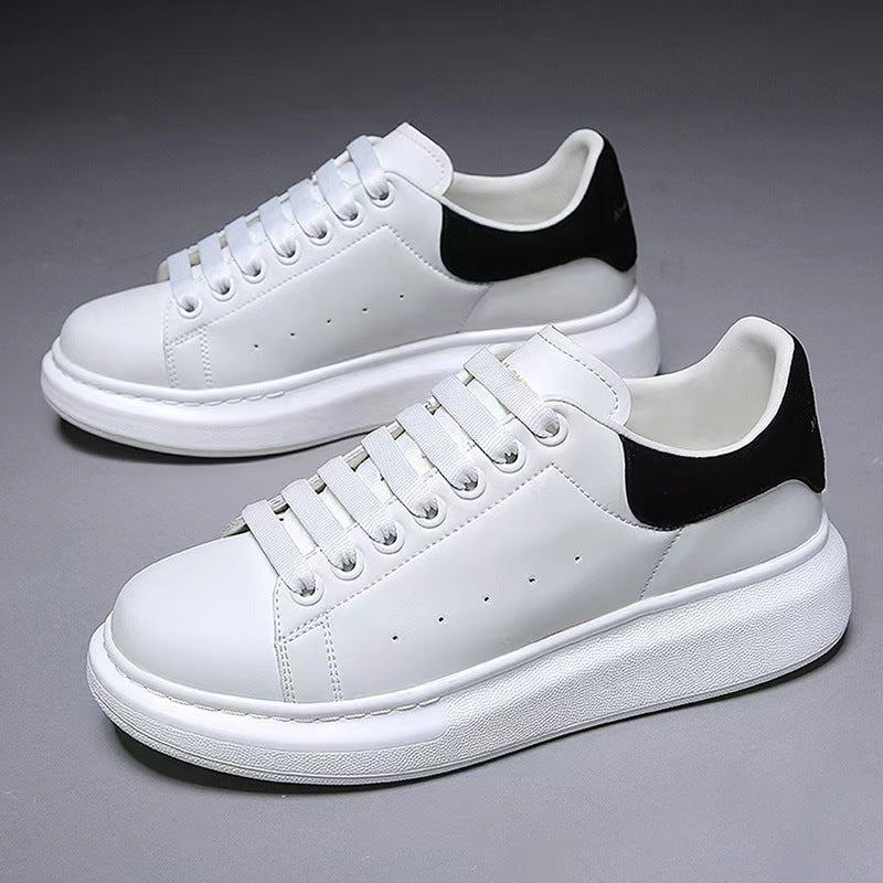 Women's & Men's White Platform Height Increasing Insole Spring Casual Shoes