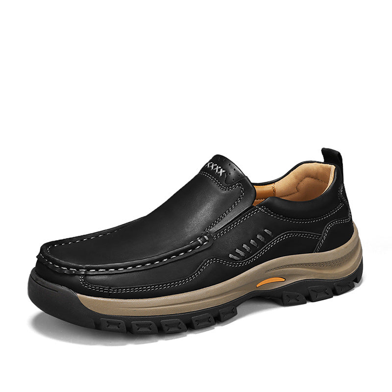Men's One Pedal Outdoor Leisure Plus Size Men's Casual Leather Shoes
