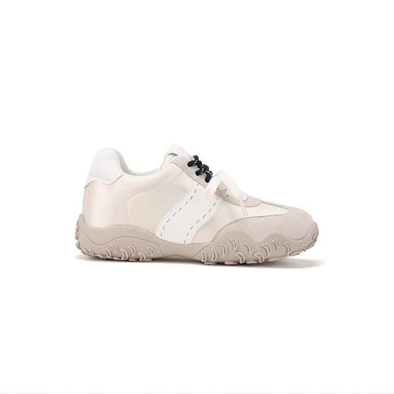 Women's Increasing Insole Mercerized Crescent Pearl Lace German Women's Sports Shoes