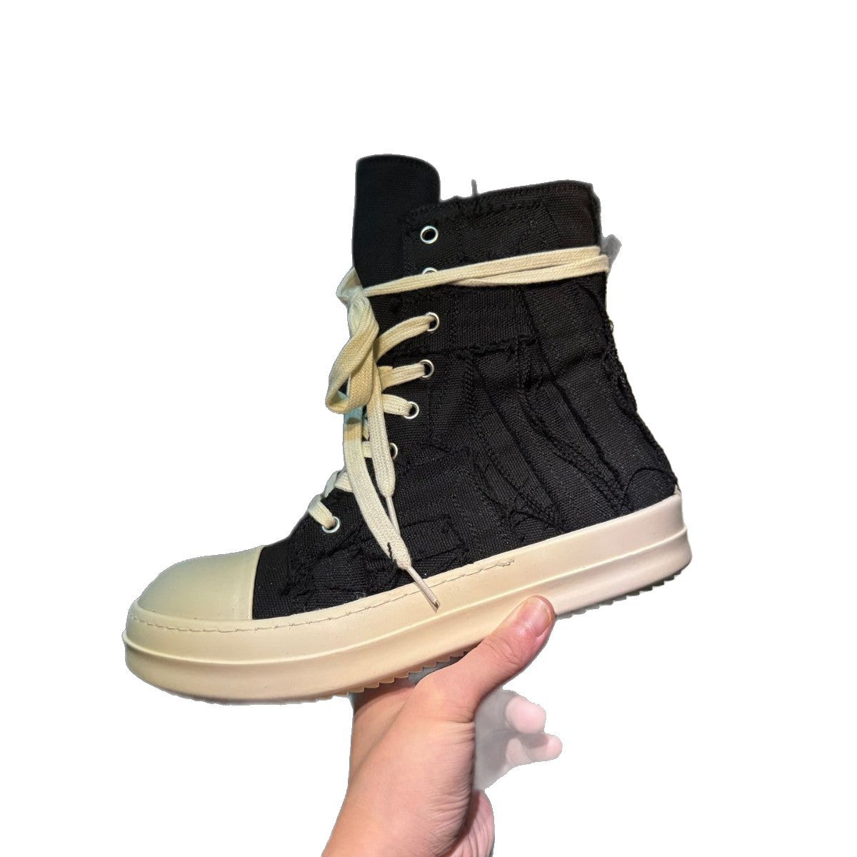 Women's & Men's Milk Fragrance Board Breathable Distressed Beggar Height Canvas Shoes