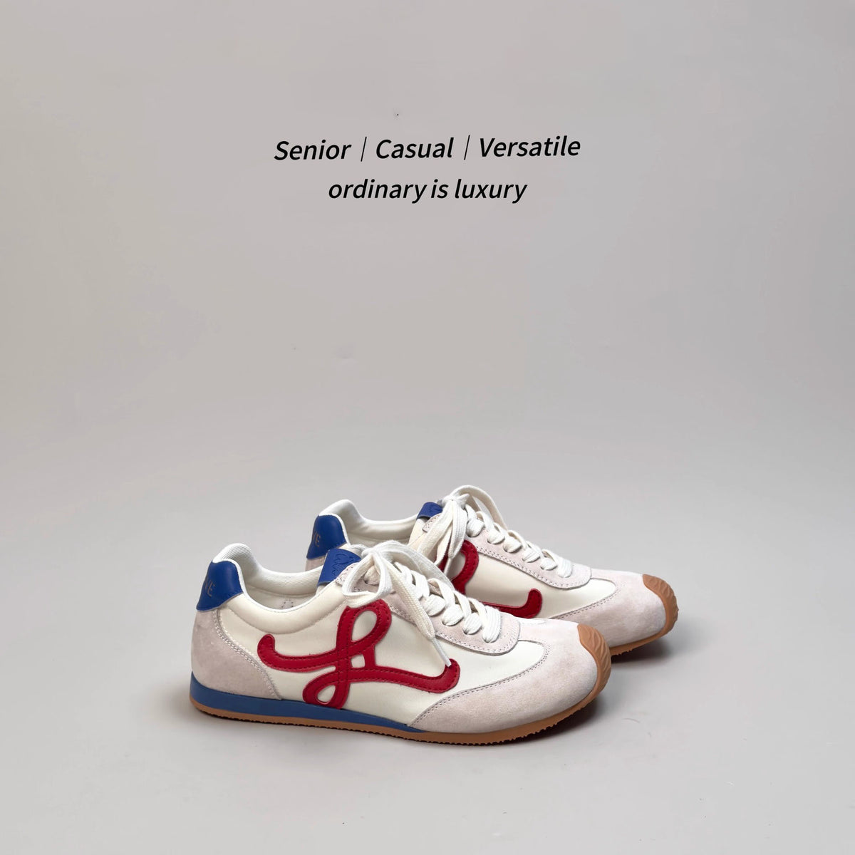 Women's Increasing Insole German Training Spring Niche Fashionable Flat Retro Red Casual Shoes