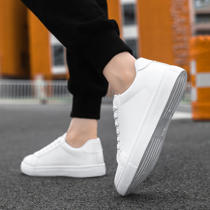 Men's Plus Size White Pure Surface Sneakers