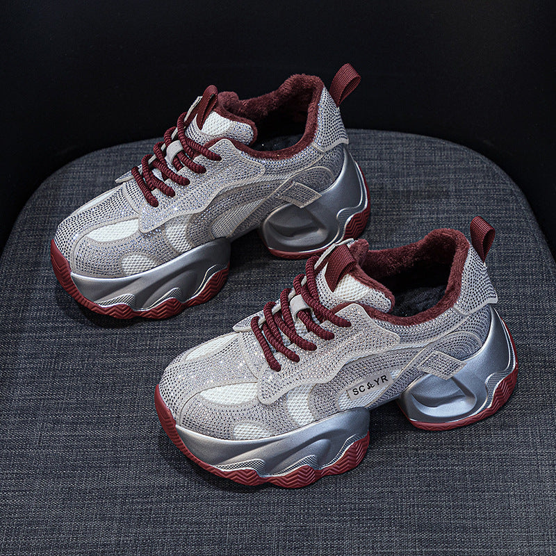 Women's Platform Height Increasing Insole Fashion Temperament Dad Starry Women's Casual Shoes