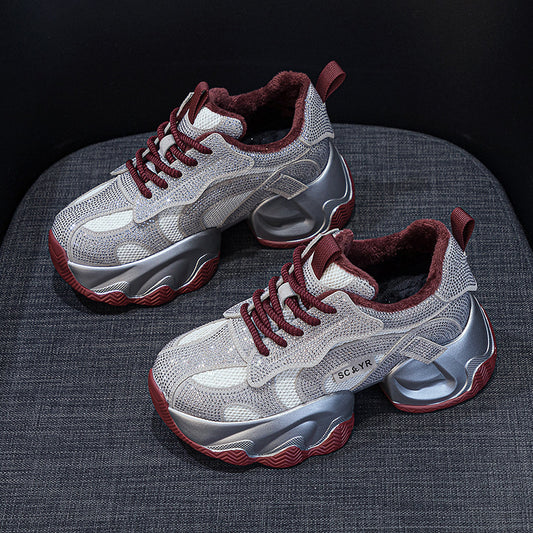 Women's Platform Height Increasing Insole Fashion Temperament Dad Starry Women's Casual Shoes