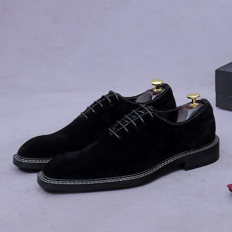 Men's British Style Suede Matte Fashion Fashionable Men's Business Leather Shoes