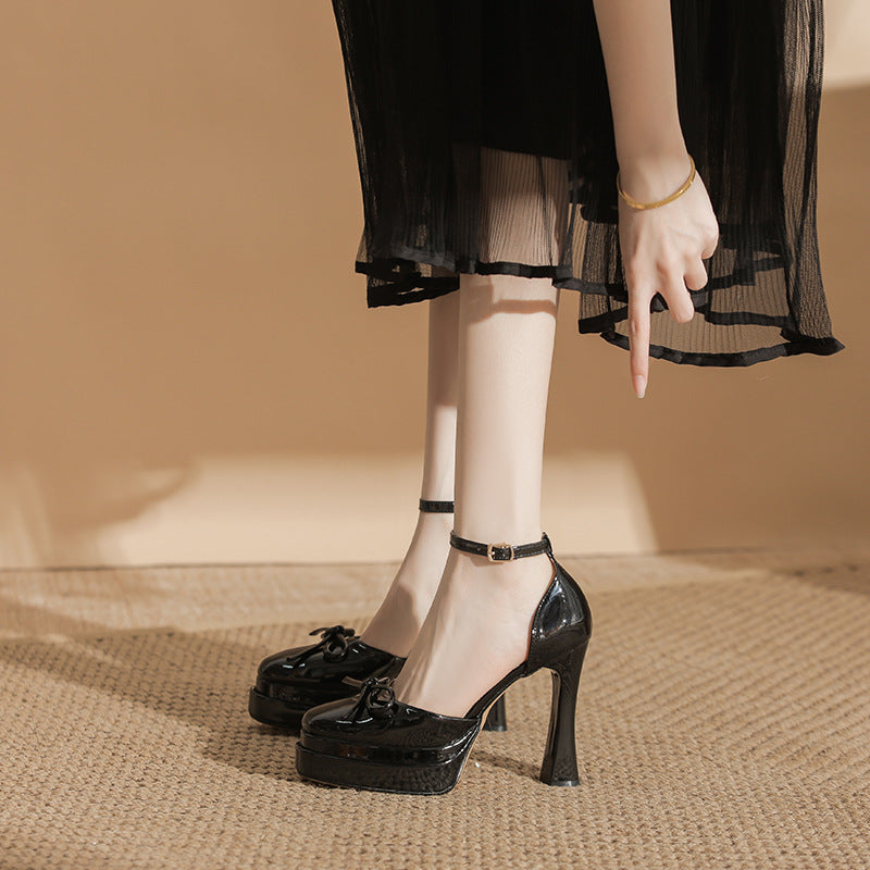 Jane High Wedding Waterproof Platform Sexy Super Barbie Small Half Heels