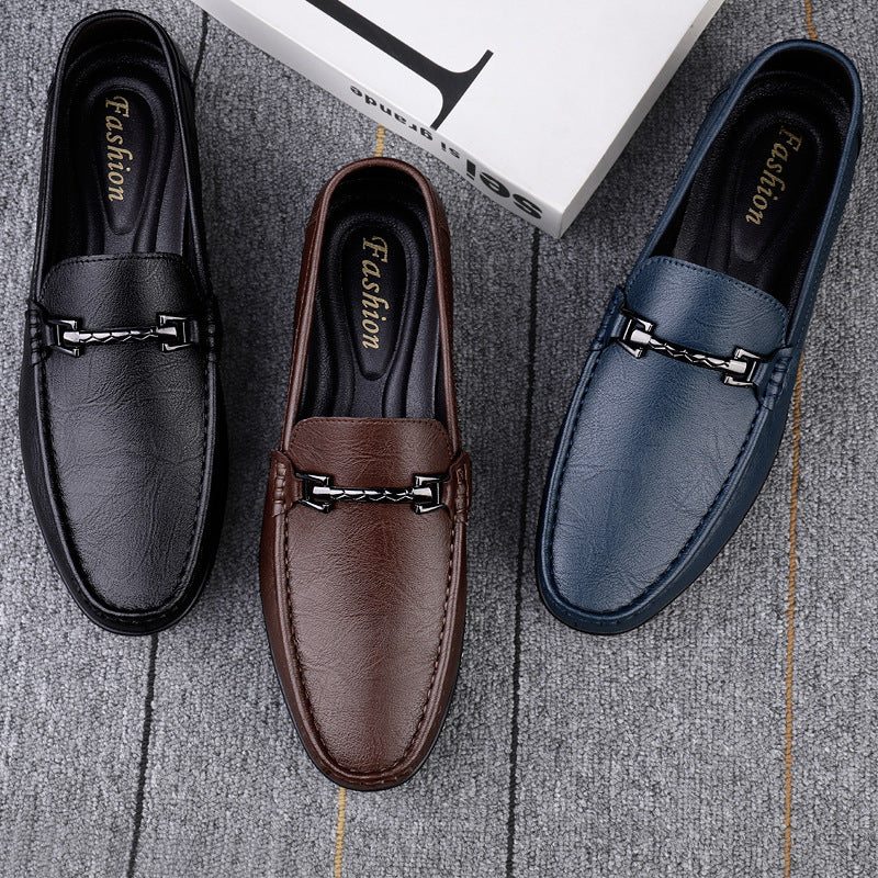 Men's Pedal Genuine Lazy Doug High-grade Soft Bottom Flat Large Men's Casual Shoes