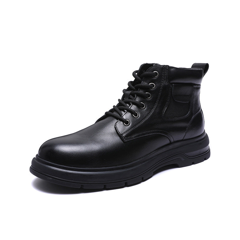 Men's Genuine Strap Sheepskin Fur Comfortable Warm Boots
