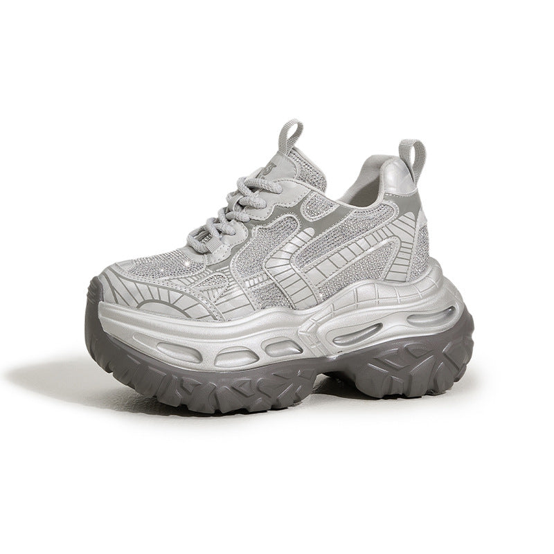 Women's Thick Bottom Height Increasing Insole Dad Autumn Small Men's Shoes