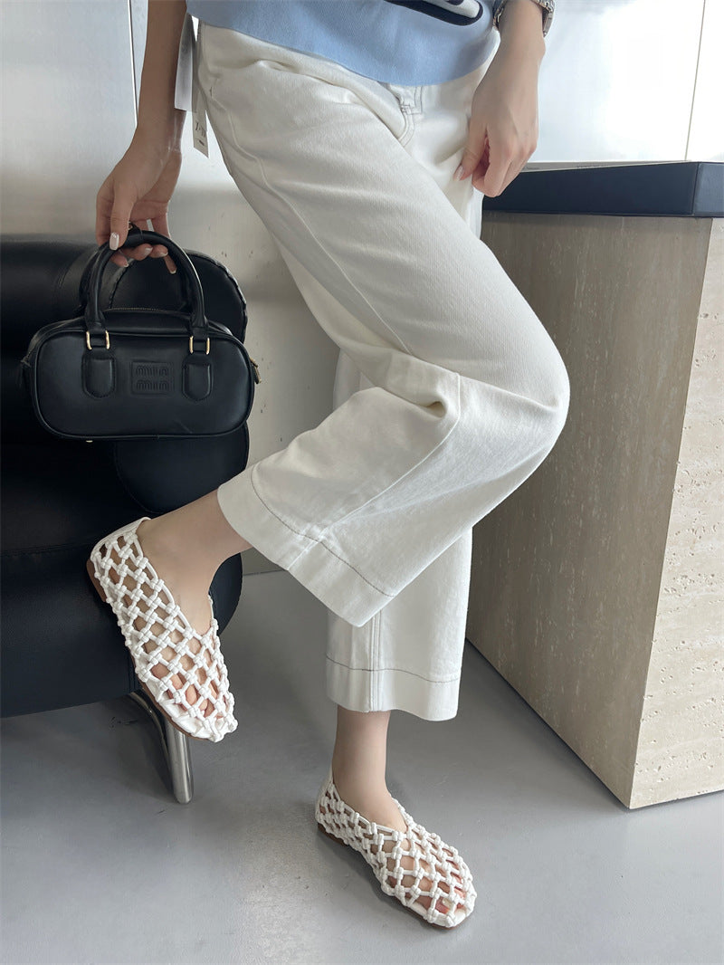 Women's Summer Low-cut Pumps Weaving Hollow Excluding Women's Shoes