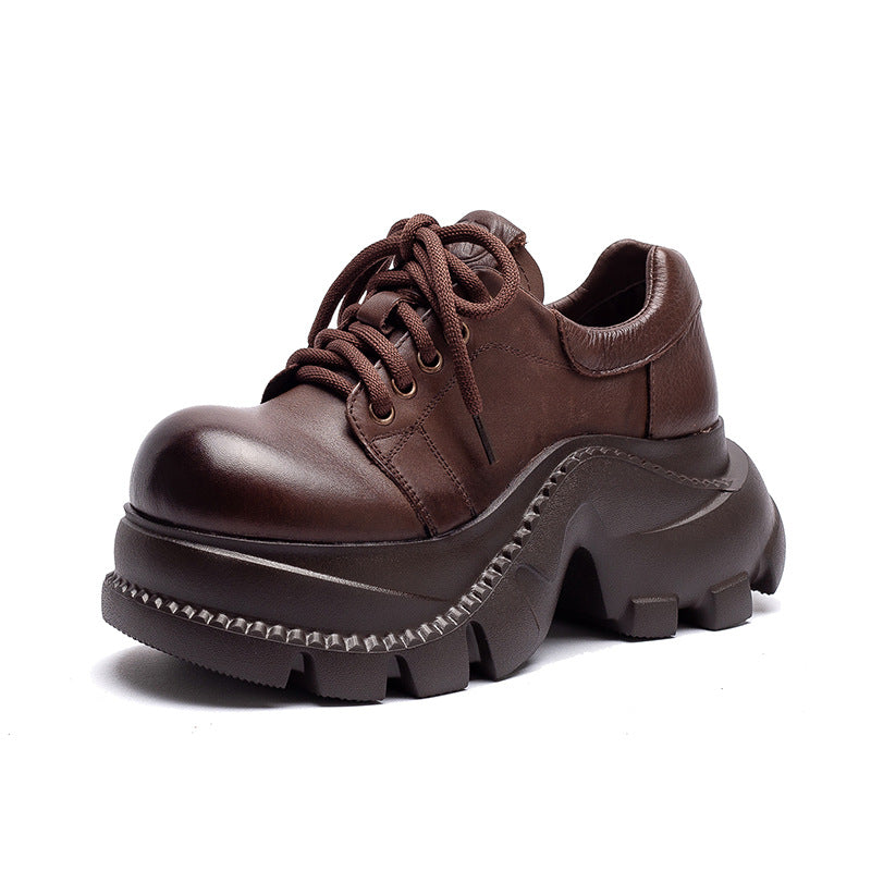 Women's Shu Retro Big Head British Style Commuter Women's Casual Shoes