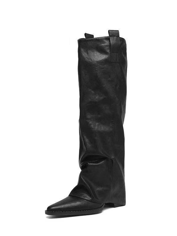 Women's The Knee Tall Knight Slimming Chunky Long Heels