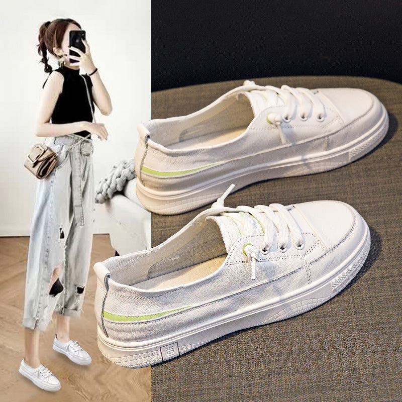 Women's Summer Calf Slip-on Flat Sports Comfort Heels