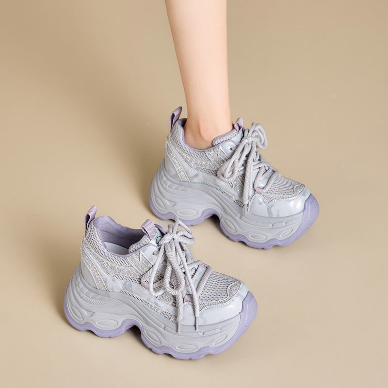 Women's Increasing Insole Dad Mesh Breathable Leisure Women's Casual Shoes