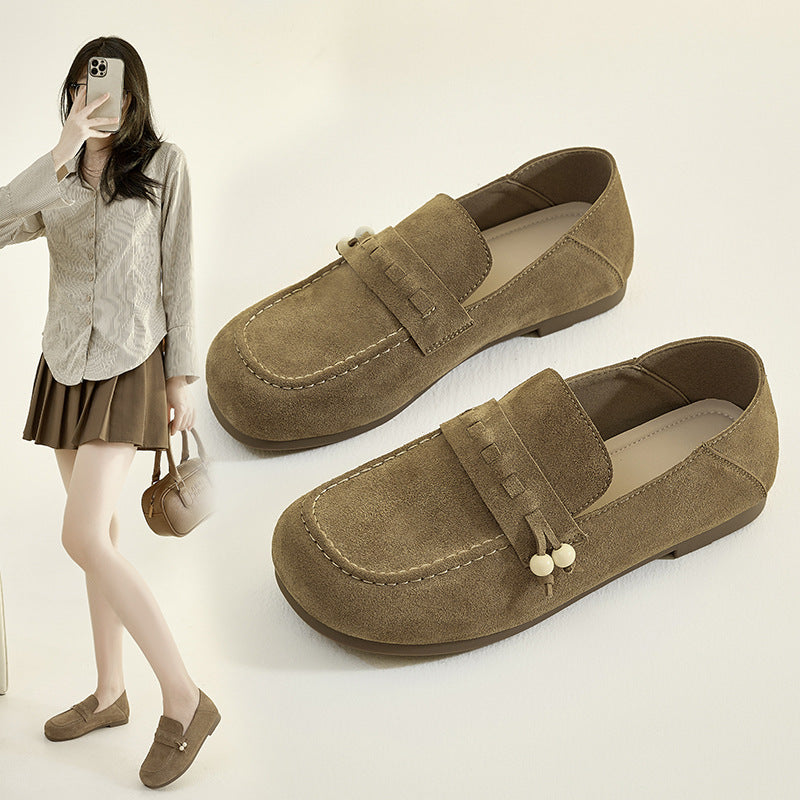 Women's Large Size Retro Slip-on Flat Soft Loafers