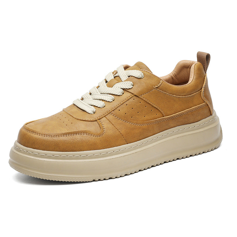 Men's Board Height Increasing Outdoor Martin Spring Men's Casual Leather Shoes