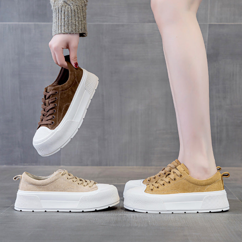 Women's Korean Style White Summer Platform Autumn Casual Shoes