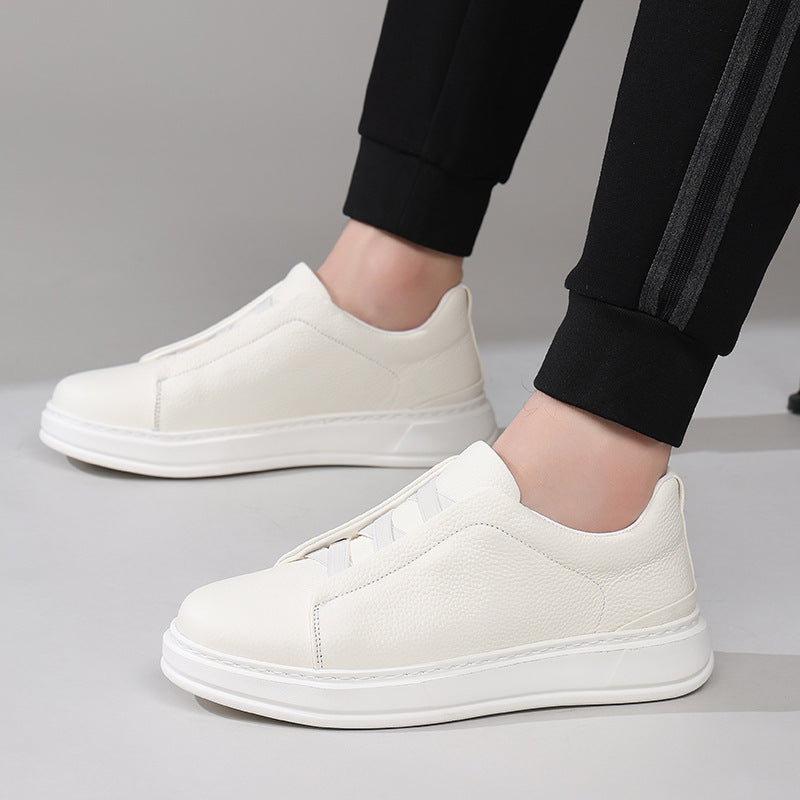 Men's Spring Genuine Slip-on Lofter Sports Versatile Men's Board Shoes
