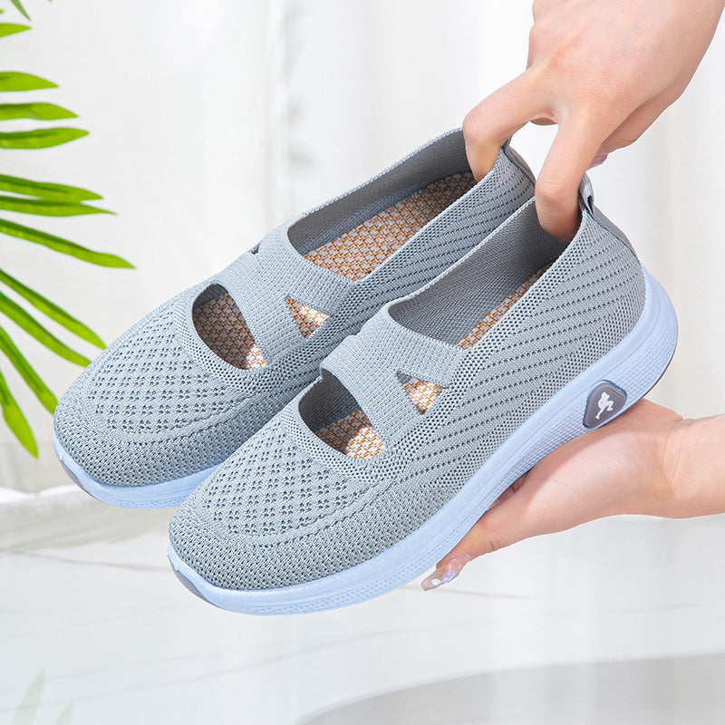 Women's Breathable Shallow Mouth Soft Bottom Mom Casual Shoes