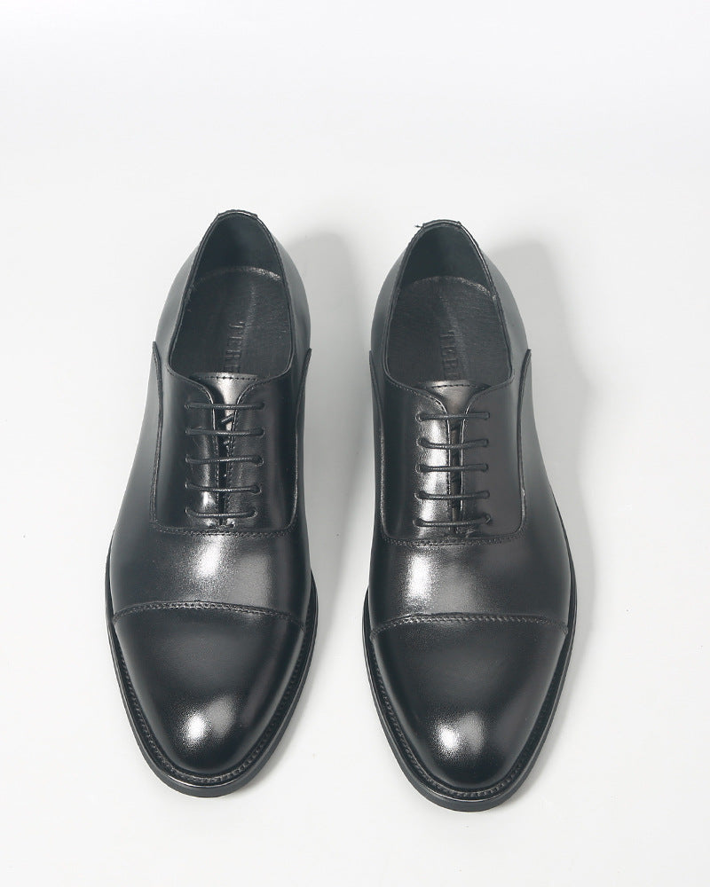 Men's British Elegant Formal Genuine Winter Oxford Groom Men's Business Leather Shoes