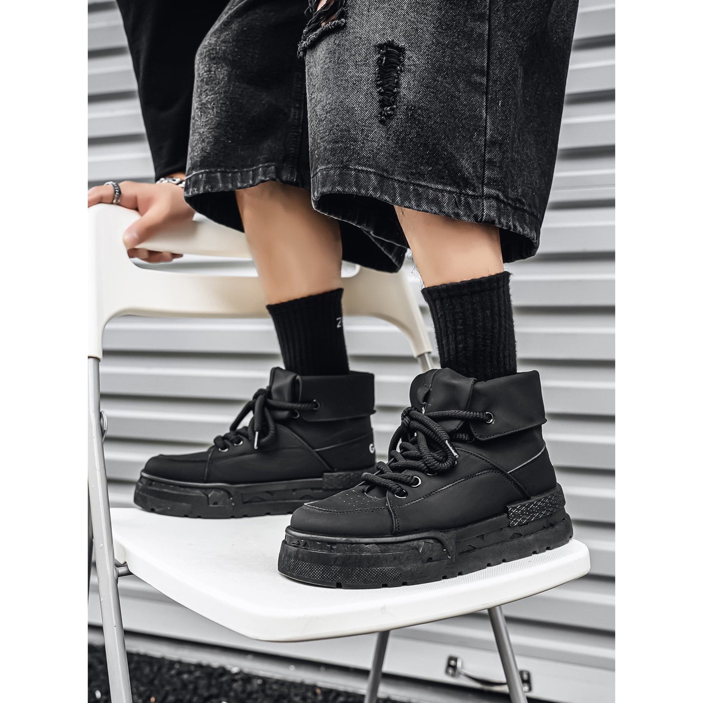 Classic Attractive Men's Platform Invisible Size Men's Canvas Shoes
