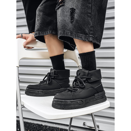 Classic Attractive Men's Platform Invisible Size Men's Canvas Shoes