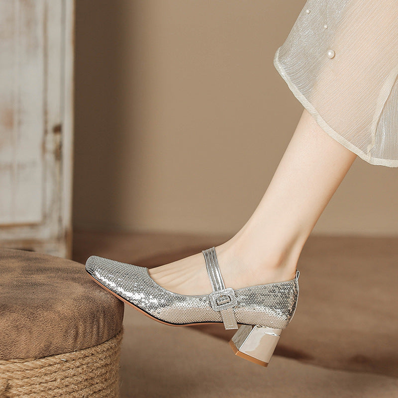 Women's Mary Jane High Temperament Classic Style Women's Shoes