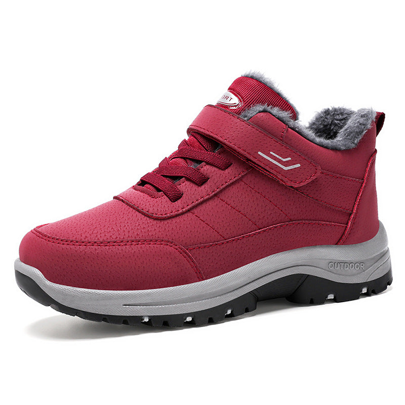 Winter Leisure Plus Size Fleece-lined Thicker Hiking Women's Shoes