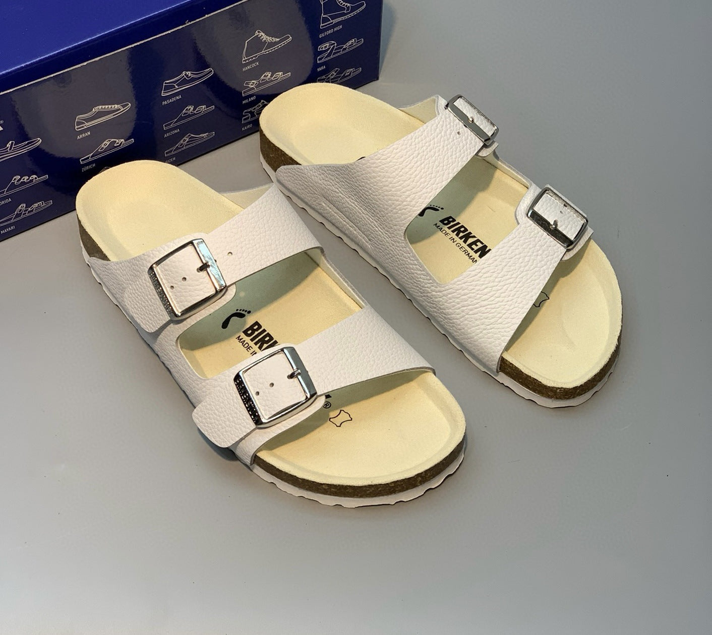 Order Niche Beach Flip-flops Cork Comfortable Double Buckle Genuine Sandals