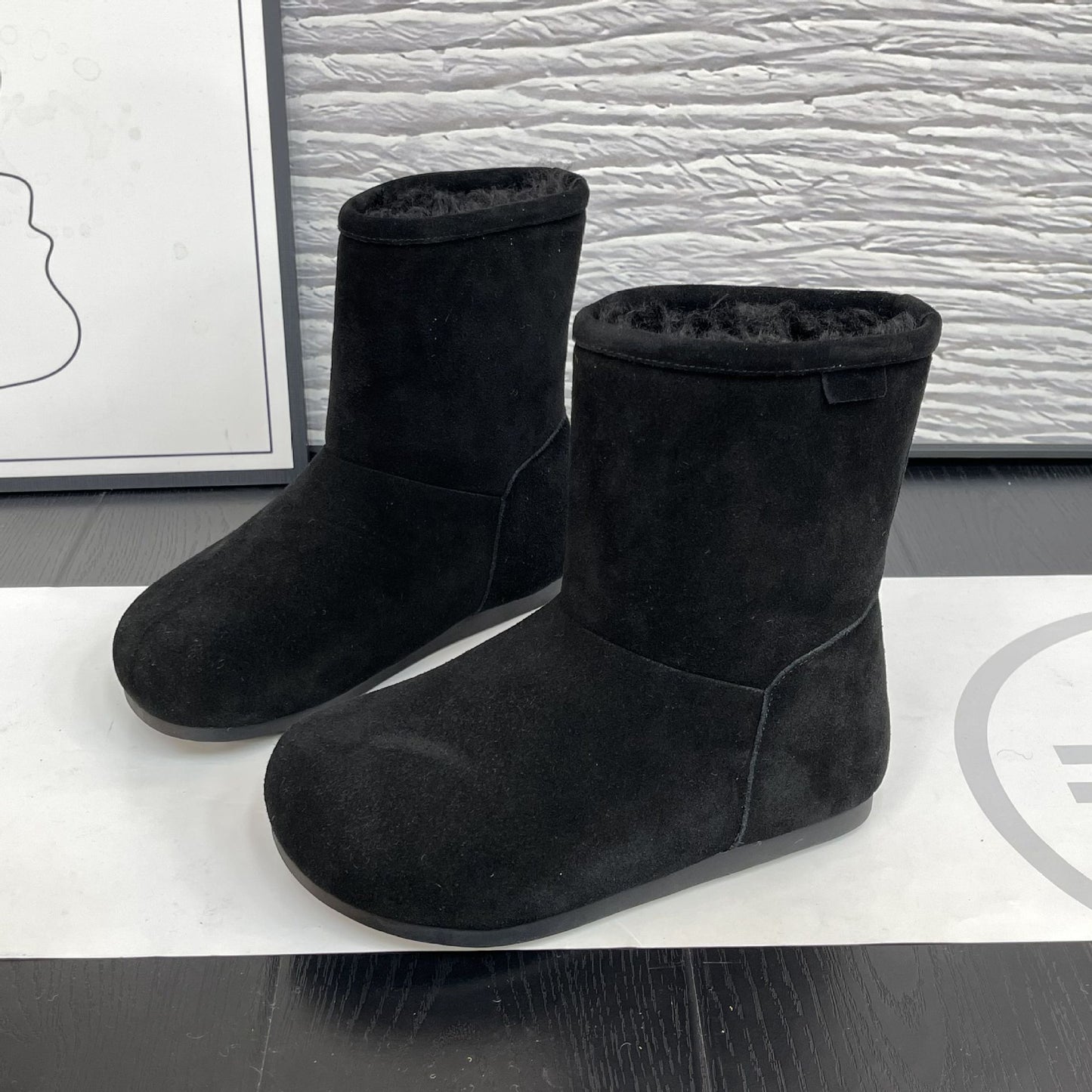 Women's Winter Frosted Cowhide Sheepskin Fur Integrated Sleeve Women's Shoes