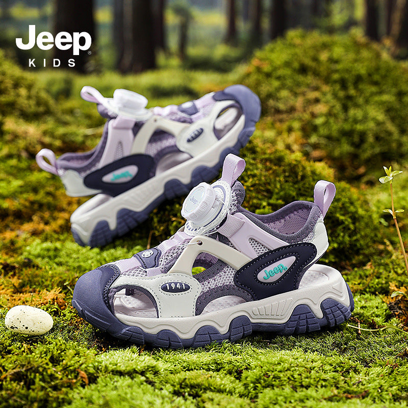 Children's Bottom Beach Boys Closed Toe Middle Sandals