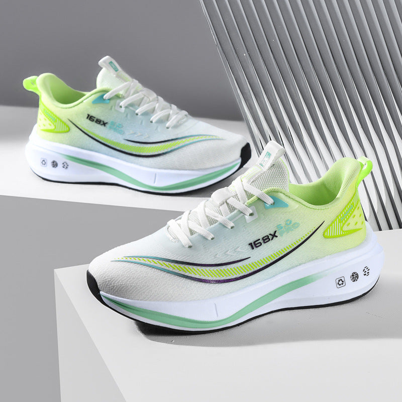 Men's Four Green Light Breathable Shock Absorption Sneakers