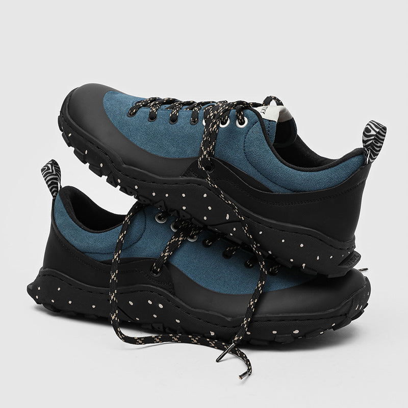 Women's & Men's Fashion Hiking Commuter Outdoor Flat Black Orange Casual Shoes