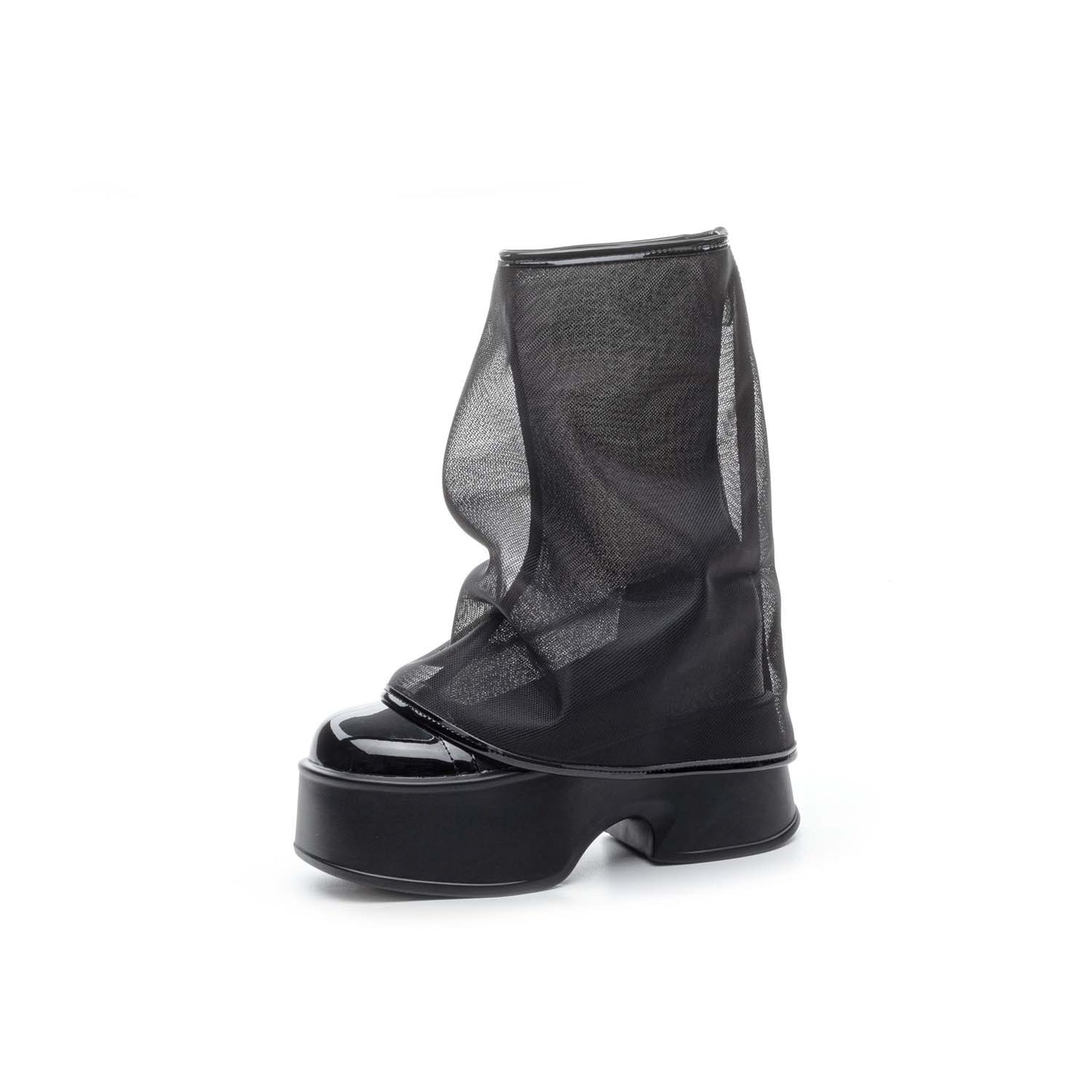 Women's Summer Thick Bottom Design Irregular Pants Mesh Solid Women's Leather Boots