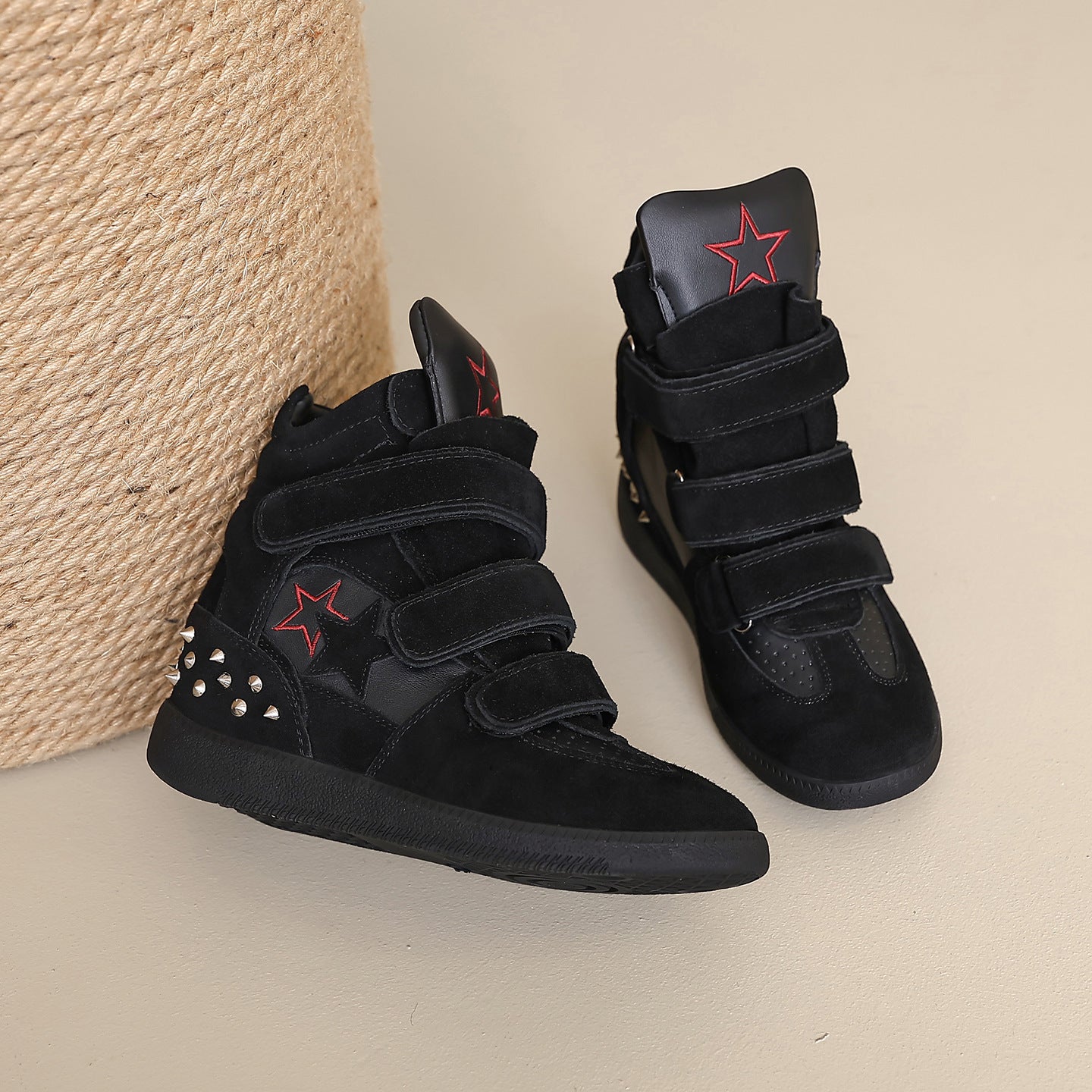Women's Thick-soled Small Height Increasing Insole Velcro Women's Casual Shoes