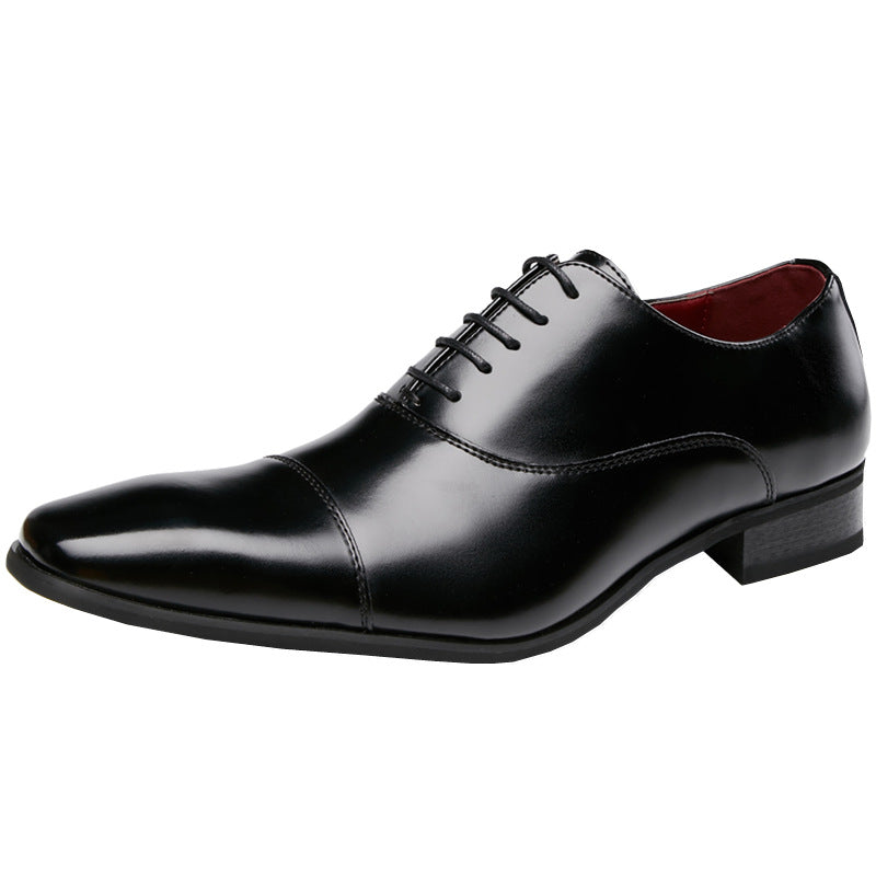 Men's Style Formal Wear Square Toe Wedding Oxford Men's Business Leather Shoes