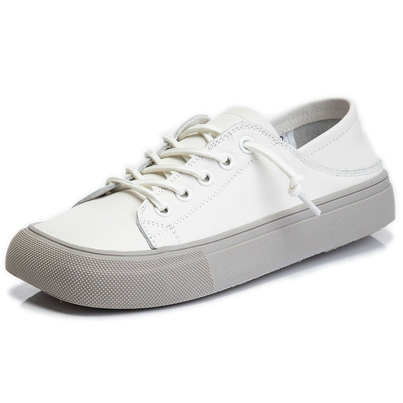 Women's Spring Square Toe Board Genuine Fashion Sneakers