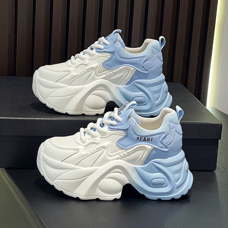 Women's Breathable Mesh Sports Thick Bottom Small Casual Shoes