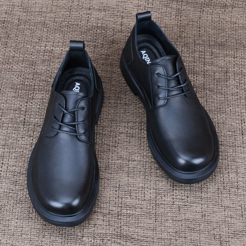 Men's Layer Cowhide Breathable Soft Bottom Business Men's Shoes