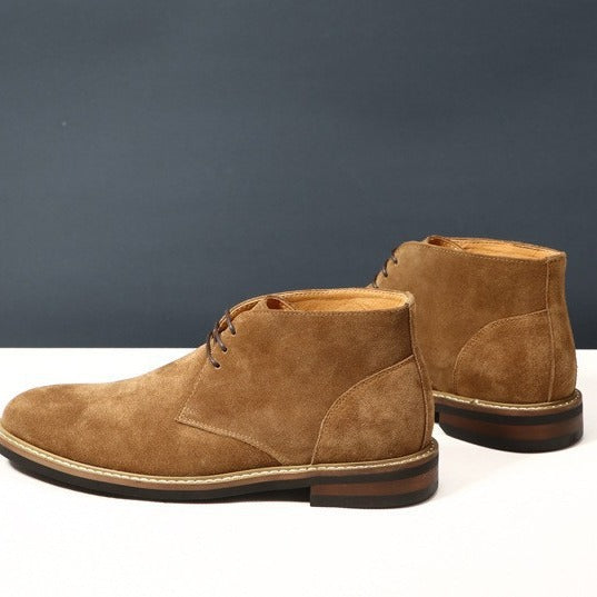 Men's Dr. Martens British Style Genuine Desert Soft Short Fashionable Frosted Men's Casual Leather Shoes