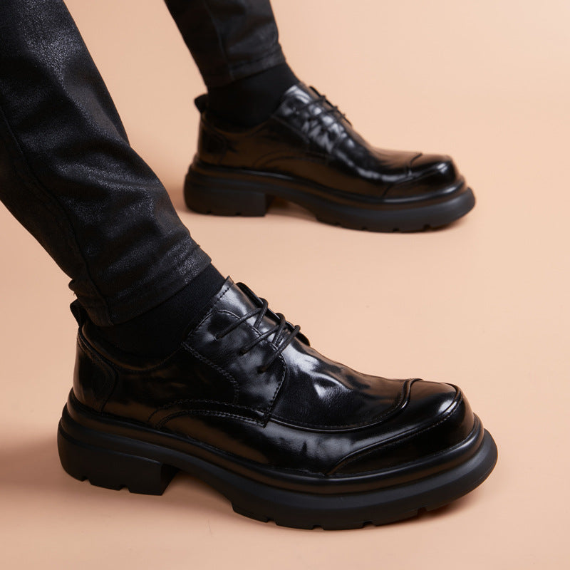 Men's Thick Bottom Versatile Breathable Formal Suit Soft Commuter Leather Shoes