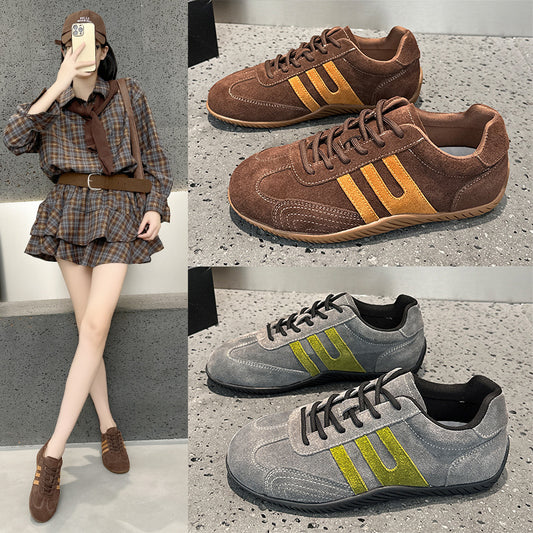Women's German Training Breathable Round Toe Flat Casual Shoes