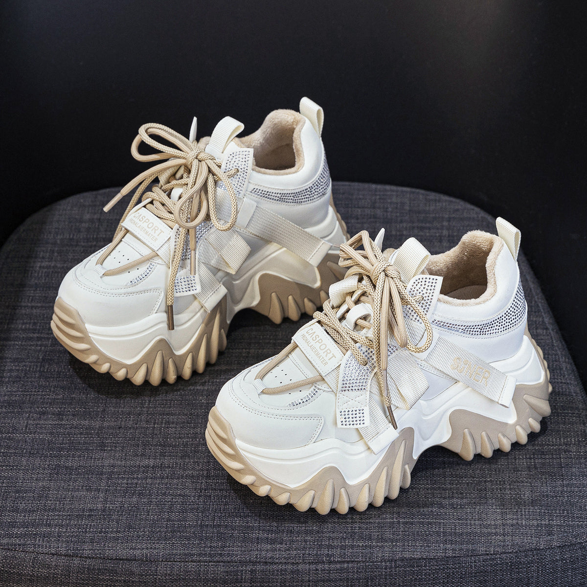 Women's Platform Dad Spring Popular Retro Fashion Height Increasing Women's Casual Shoes