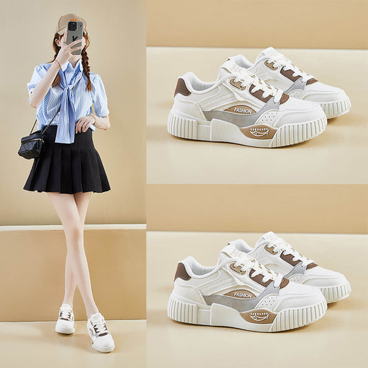 Autumn White Korean Style Female Raise Casual Shoes