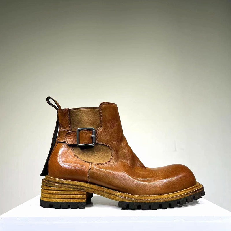 Men's Bottom Vintage Distressed Washed Horse Martin Good Boots