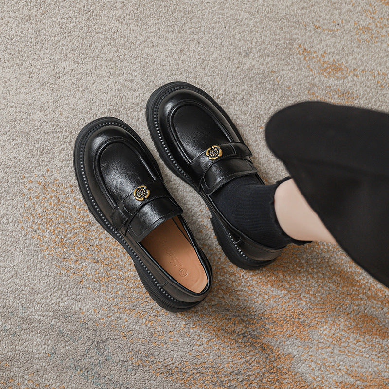 Women's Camellia Platform Slip-on Authentic Retro British Loafers