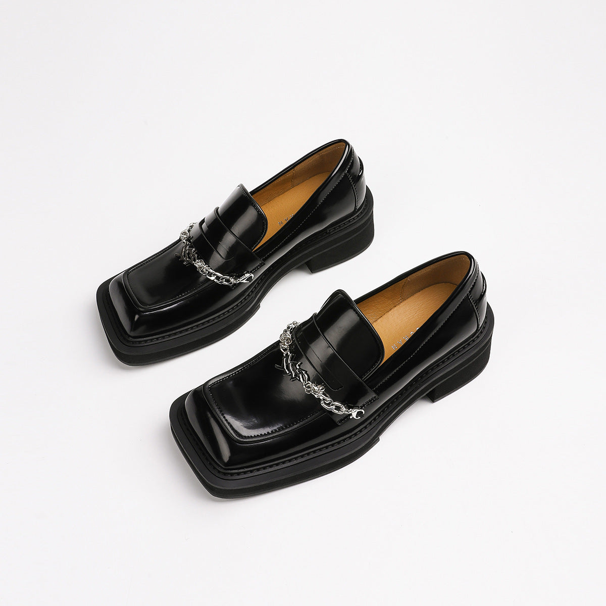 Women's Early Spring Style Square Toe Chain Women's Shoes