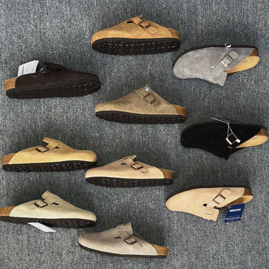 Women's Ma Liao Half Toe Box Soft Bottom Height Increasing Slip-on Men's Shoes
